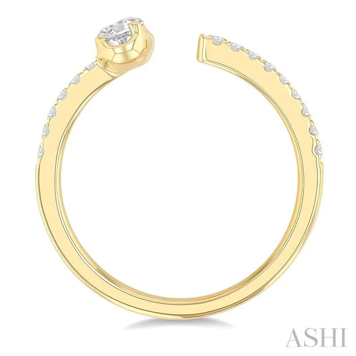 Oval Shape Diamond Fashion Open Ring