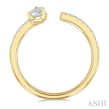 Pear Shape Diamond Fashion Open Ring