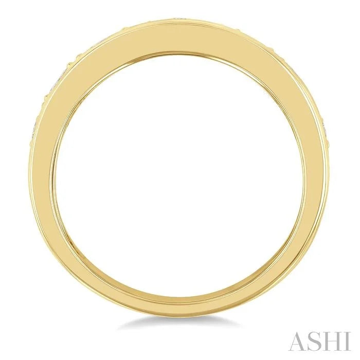 Mixed Shape Diamond Fashion Wide Band