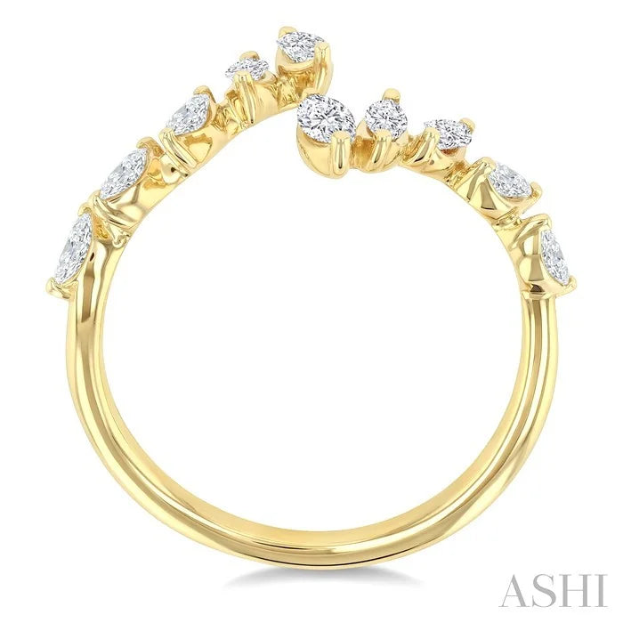 Marquise Shape Diamond Fashion Open Ring