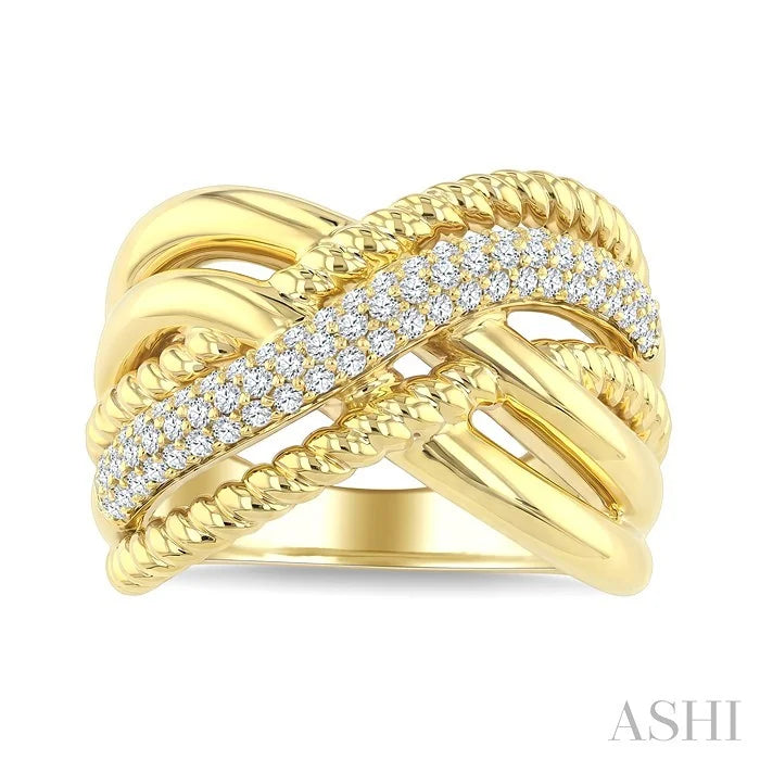 Aeris Gold Twisted Diamond Fashion Ring