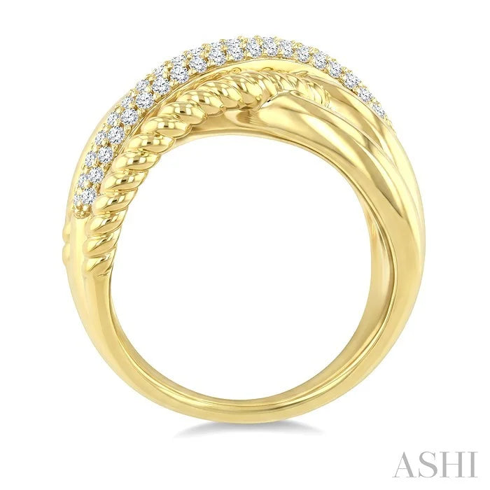 Aeris Gold Twisted Diamond Fashion Ring