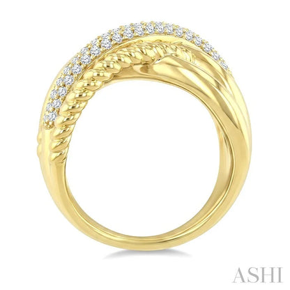 Aeris Gold Twisted Diamond Fashion Ring