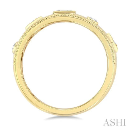 Mixed Shape Bezel Set Diamond Fashion Band