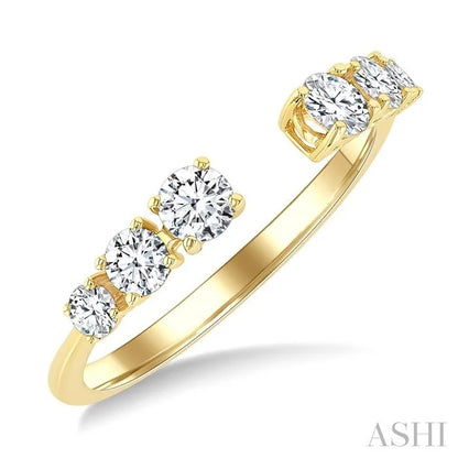 Graduated Diamond Fashion Open Ring