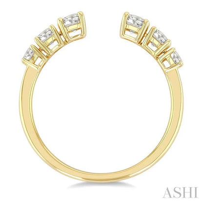 Graduated Diamond Fashion Open Ring