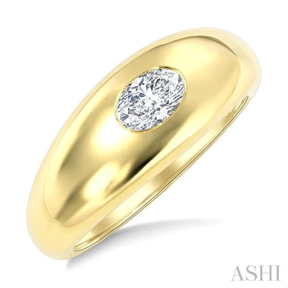 Aeris Gold Oval Shape East-West Diamond Fashion Ring