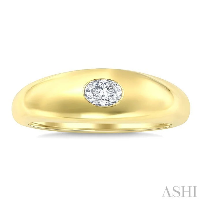 Aeris Gold Oval Shape East-West Diamond Fashion Ring