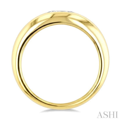 Aeris Gold Oval Shape East-West Diamond Fashion Ring