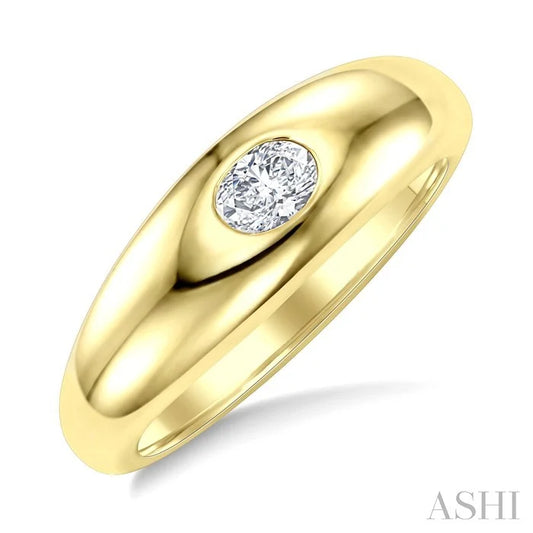 Aeris Gold Oval Shape East-West Diamond Fashion Ring