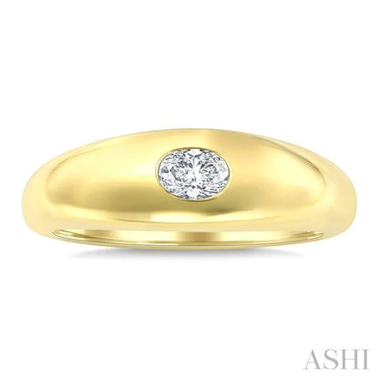 Aeris Gold Oval Shape East-West Diamond Fashion Ring