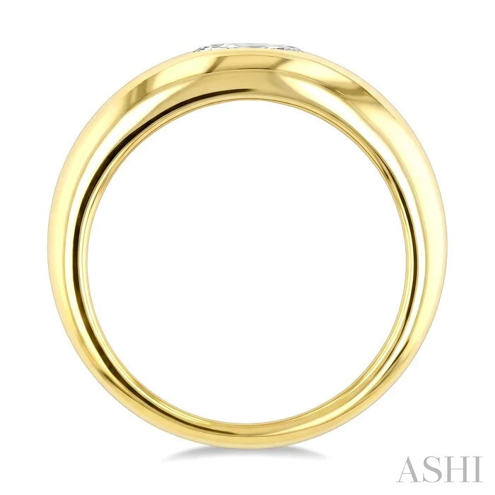 Aeris Gold Oval Shape East-West Diamond Fashion Ring
