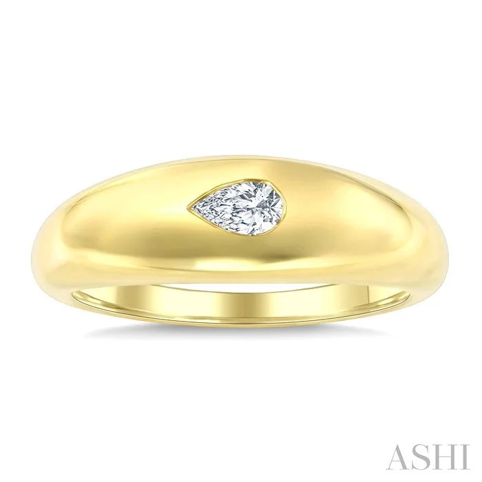 Aeris Gold Pear Shape East-West Diamond Fashion Ring