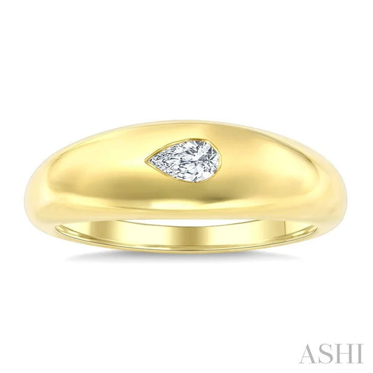 Aeris Gold Pear Shape East-West Diamond Fashion Ring