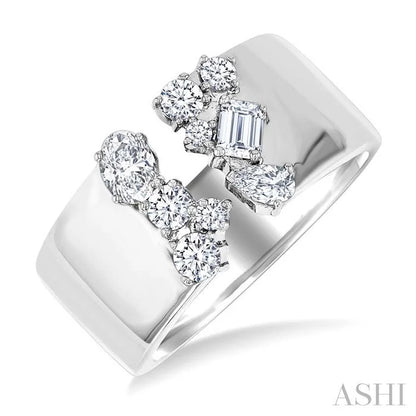 Bold Mixed Shape Diamond Fashion Open Band