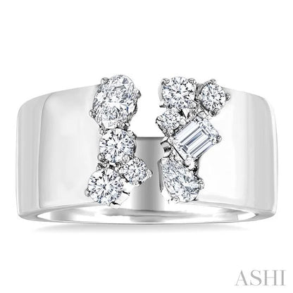 Bold Mixed Shape Diamond Fashion Open Band