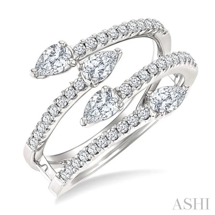 Pear Shape Diamond Fashion Open Ring