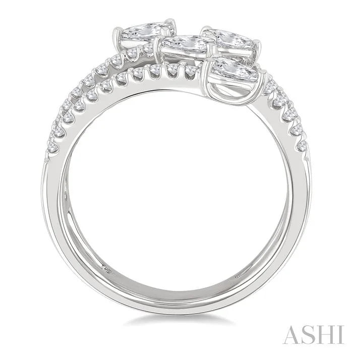Pear Shape Diamond Fashion Open Ring