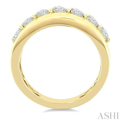 Pear Shape Diamond Fashion Wide Band
