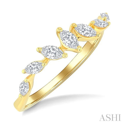 Marquise Shape Scatter Diamond Fashion Band