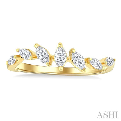 Marquise Shape Scatter Diamond Fashion Band