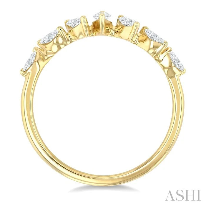Marquise Shape Scatter Diamond Fashion Band