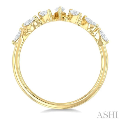 Marquise Shape Scatter Diamond Fashion Band