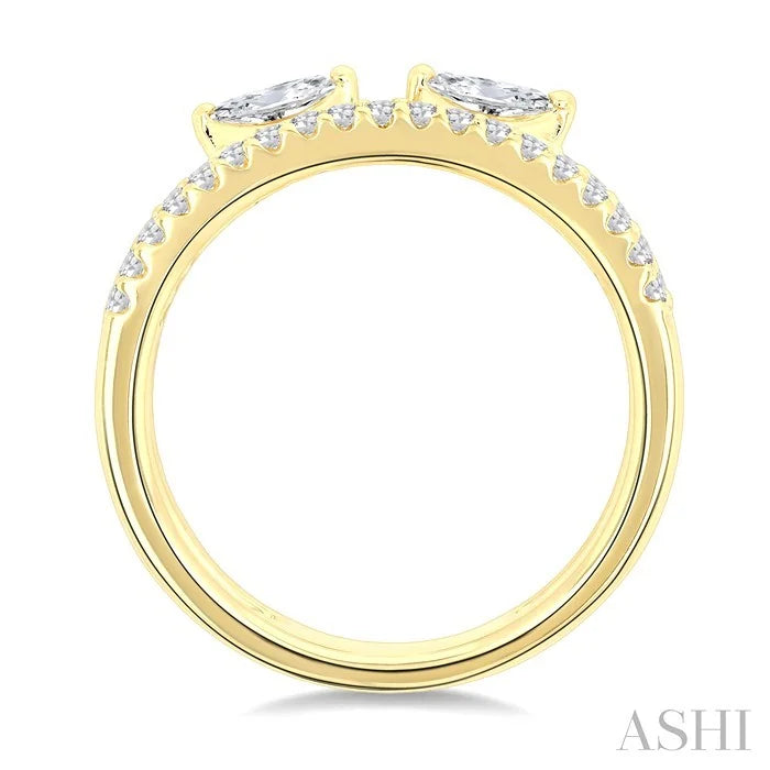 Marquise Shape Diamond Layered Fashion Ring
