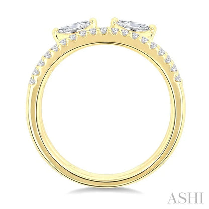 Marquise Shape Diamond Layered Fashion Ring