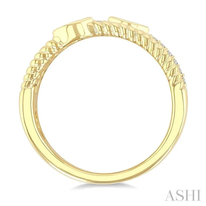Bead Bijoux Marquise Shape Three Row Diamond Band