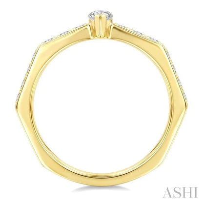 Hexashank Marquise Shape Diamond Fashion Ring