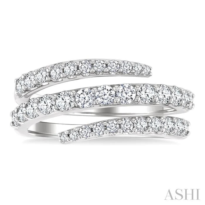 Spiral Diamond Fashion Open Band