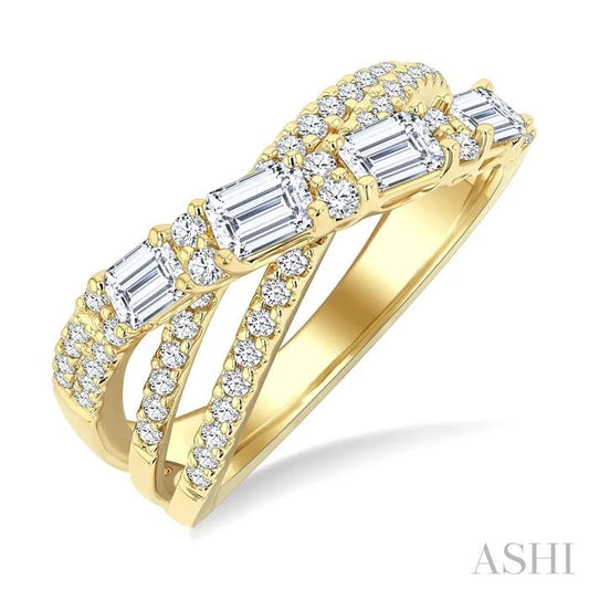 Criss Cross Diamond Fashion Ring