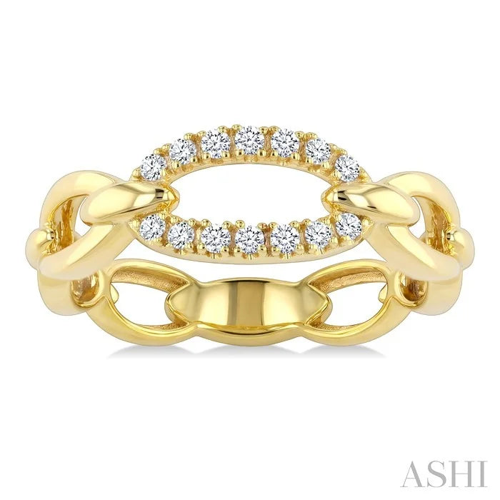 Open Link Diamond Fashion Ring