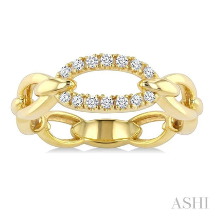 Open Link Diamond Fashion Ring