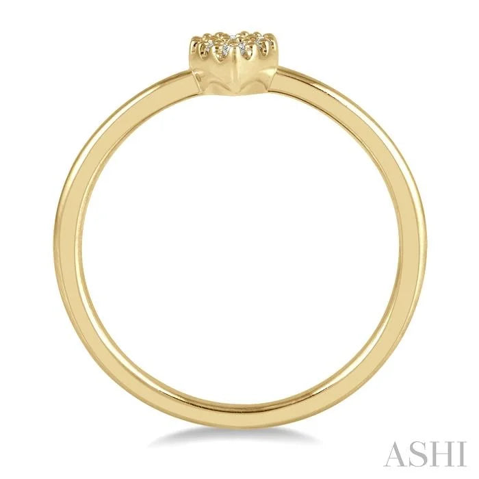 Stackable Pear Shape Petite Diamond Fashion Ring