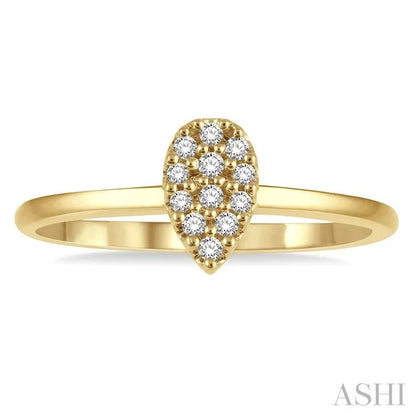 Stackable Pear Shape Petite Diamond Fashion Ring