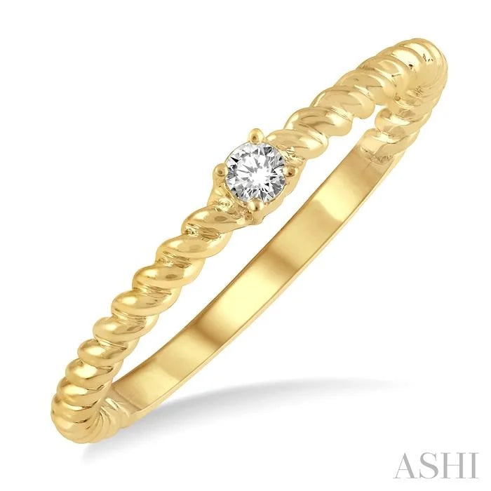 Stackable Rope Petite Diamond Fashion Ring