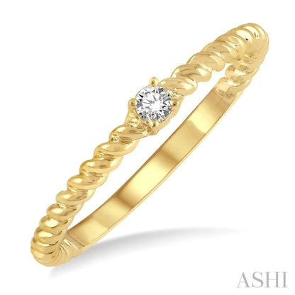 Stackable Rope Petite Diamond Fashion Ring