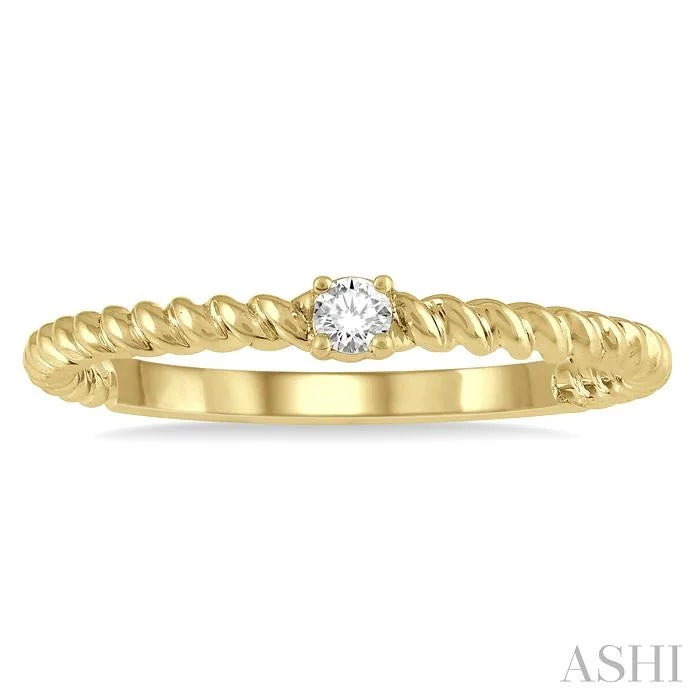 Stackable Rope Petite Diamond Fashion Ring