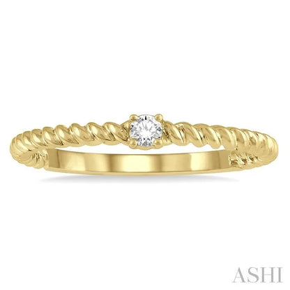 Stackable Rope Petite Diamond Fashion Ring