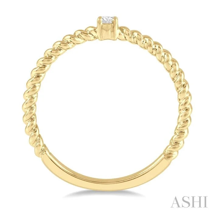 Stackable Rope Petite Diamond Fashion Ring