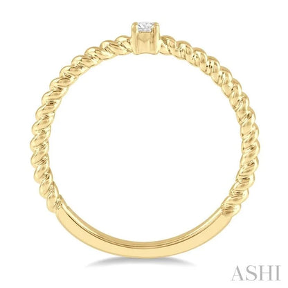 Stackable Rope Petite Diamond Fashion Ring