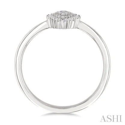 Pear Shape Petite Cluster Diamond Fashion Ring