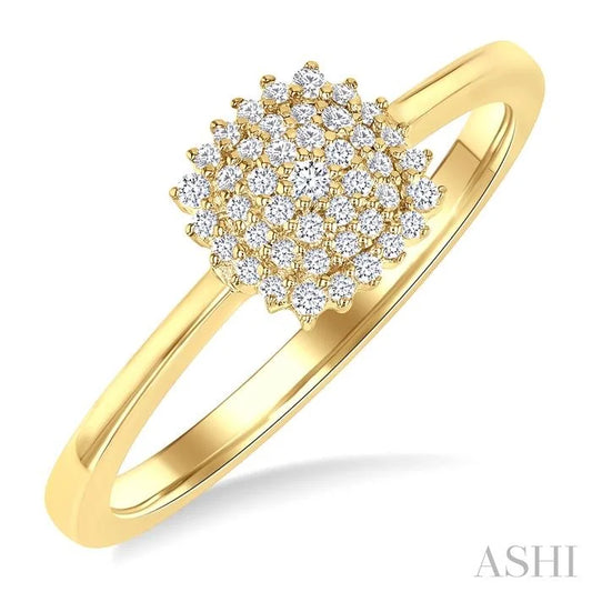 Cushion Shape Petite Cluster Diamond Fashion Ring