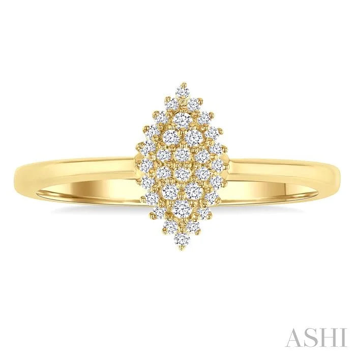 Marquise Shape Petite Cluster Diamond Fashion Ring