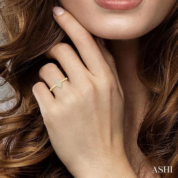 Marquise Shape Petite Cluster Diamond Fashion Ring