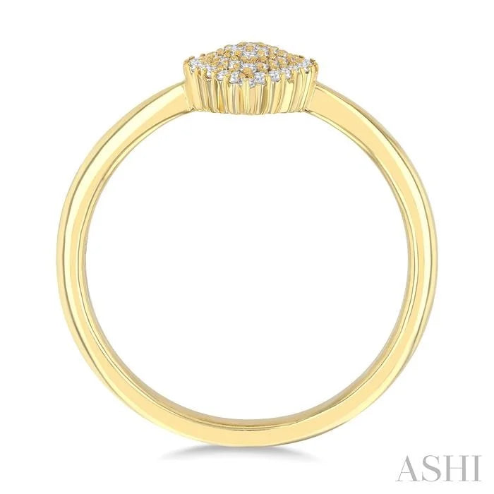 Pear Shape Petite Cluster Diamond Fashion Ring