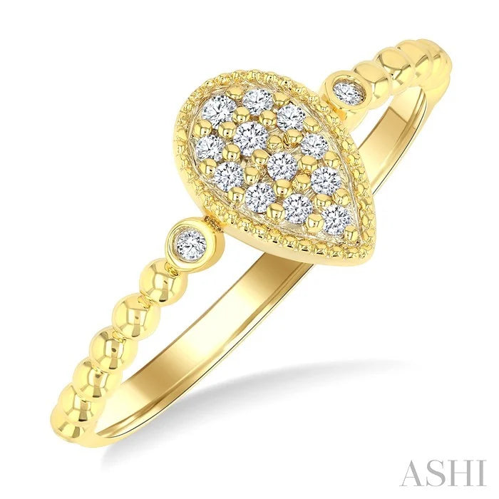 Bead Bijoux Pear Shape Petite Diamond Fashion Ring