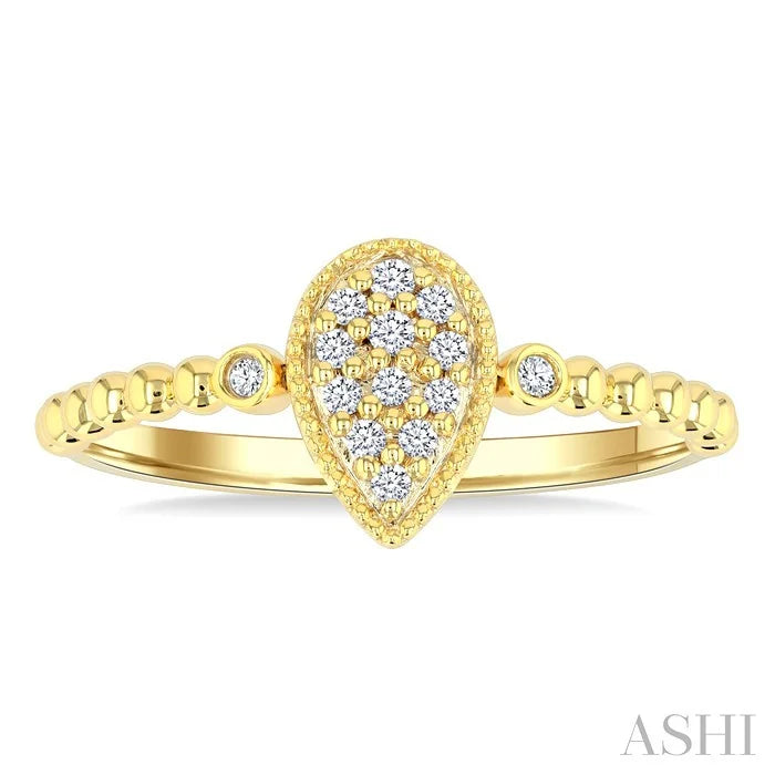 Bead Bijoux Pear Shape Petite Diamond Fashion Ring